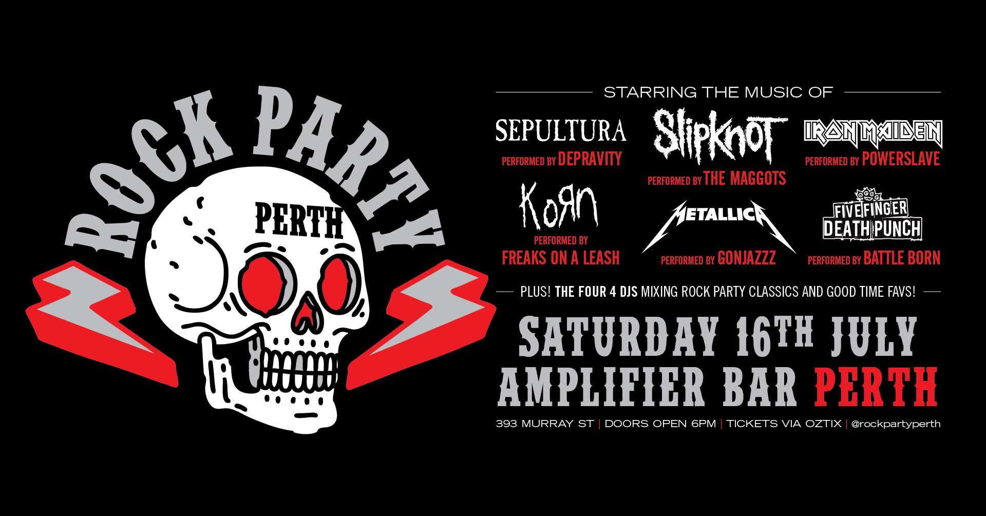 ROCK PARTY PERTH Amplifier Bar Perth WA Western Front